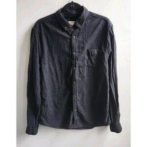 Life After Denim Grey Mens Long Sleeve Button Down Shirt Size L